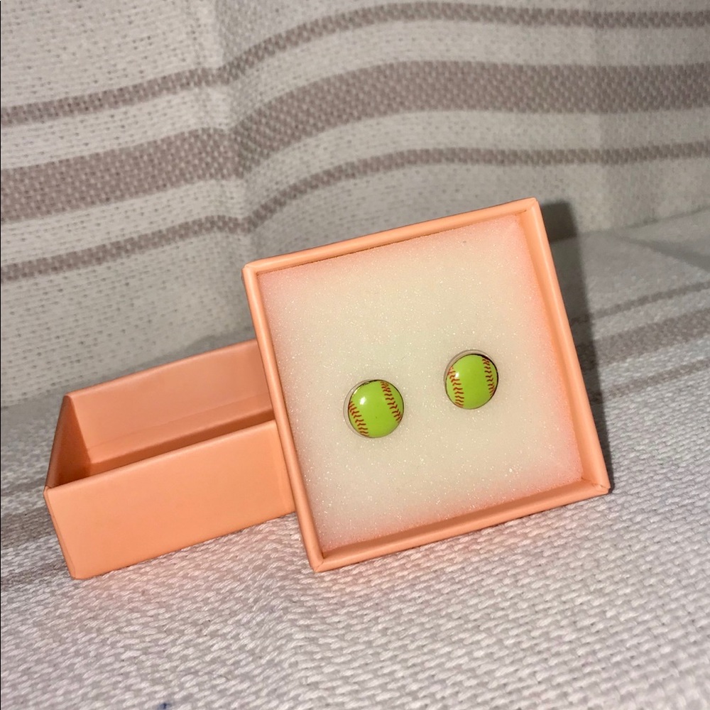 Softball earrings